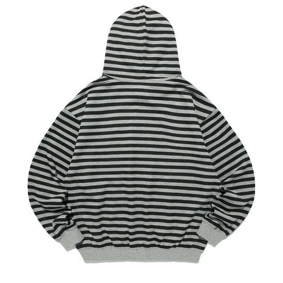 Nice Ghost Club Gakiya Isamu Stripe Hoodie Zip Up [Grey]
