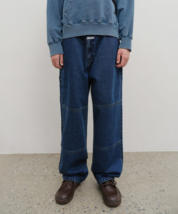 Marithé François Girbaud M Double Knee Carpenter Denim Pants Dark Blue