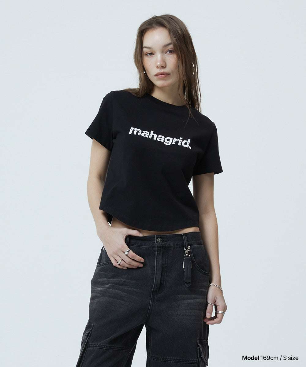 Mahagrid Dot Basic Logo Round Crop Tee