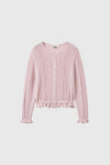 General Idea WOMAN Boucle Punching Ruffle Cardigan