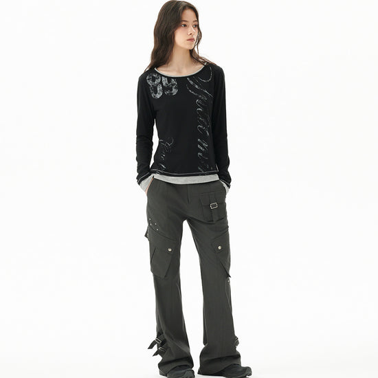 Mahagrid TRUTH LAYERED LONG SLEEVE TEE