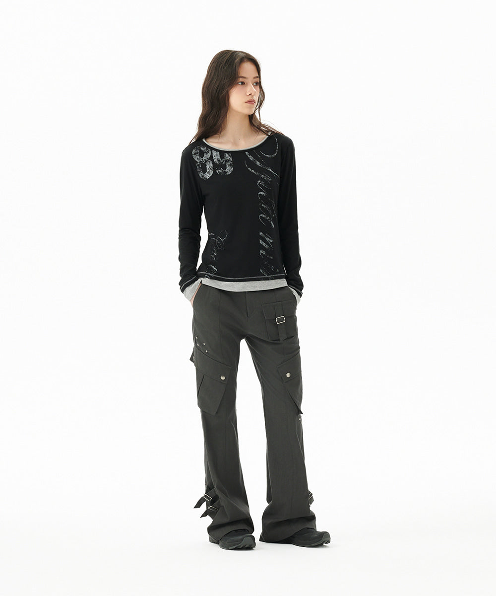 Mahagrid TRUTH LAYERED LONG SLEEVE TEE