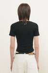 General Idea WOMAN Acetate Twisted Short Sleeve T-Shirt