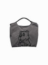 ADLV Drawstring Nylon Shoulder Bag