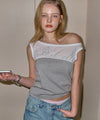 Bitter Cells Mesh Off Shoulder Sleeveless