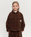Marithé François Girbaud Kids Eiffel Label Corduroy Shirt Jacket Brown