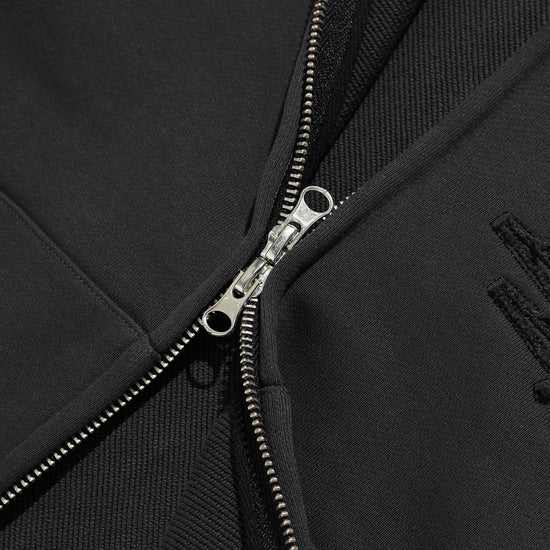 Nice Ghost Club 3star Crop Hoodie Zip Up [Charcoal]