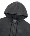 Mahagrid Washed Solar Applique Zip Up Hoodie