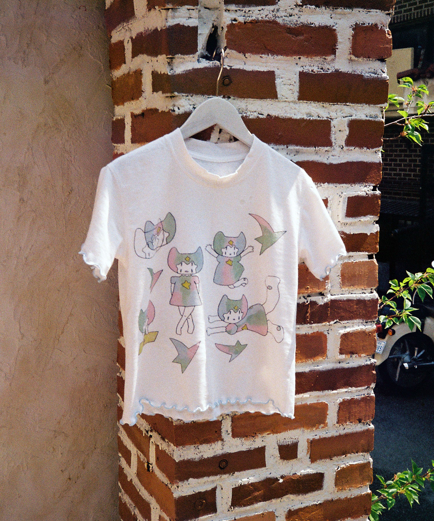 Nice Ghost Club Mimichan Stardust Foam Tee [White]
