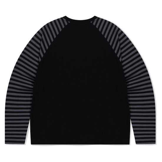 Mahagrid Rock Star Raglan Stripe Long Sleeve Tee