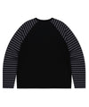 Mahagrid Rock Star Raglan Stripe Long Sleeve Tee