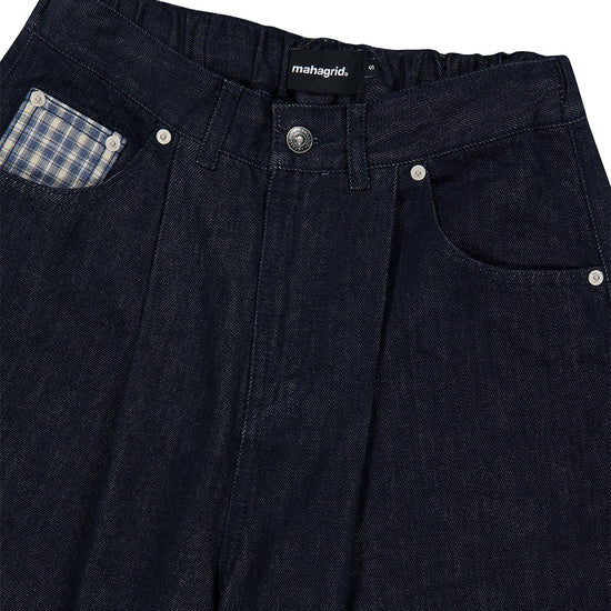 Mahagrid Bermuda Check Pocket Denim Short [Indigo]