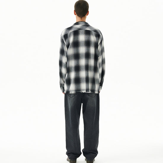 Mahagrid Cut Off Flannel Check Shirt