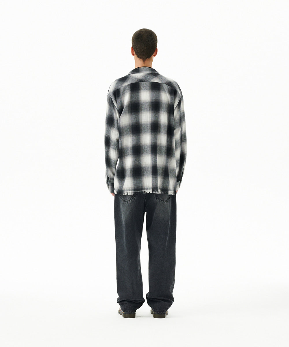 Mahagrid Cut Off Flannel Check Shirt
