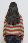 General Idea WOMAN Multi Stripe Rugby T-Shirt [BRICK]