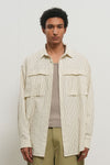 General Idea UNISEX Loose Fit Stripe Pocket Shirt