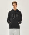 Marithé François Girbaud CLASSIC LOGO APPLIQUE MIX HOODIE charcoal