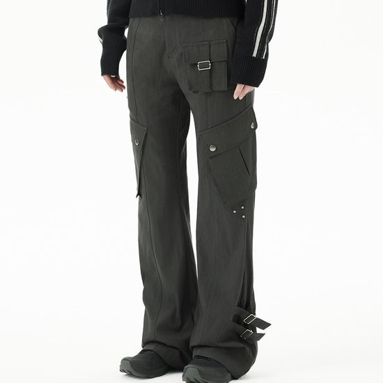 Mahagrid Utility Cargo Flare Pant [Charcoal]