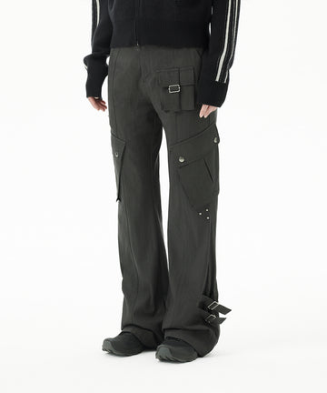 Mahagrid Utility Cargo Flare Pant [Charcoal]