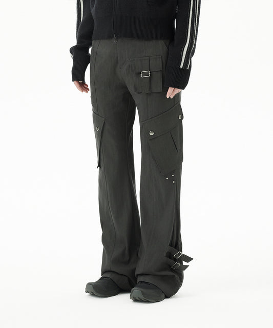 Mahagrid Utility Cargo Flare Pant [Charcoal]