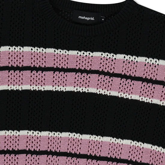 Mahagrid Mesh Stripe Knit