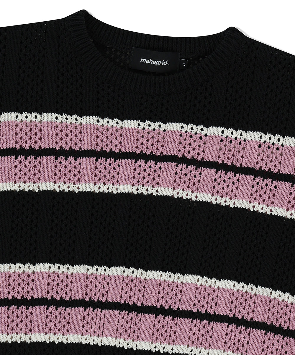 Mahagrid Mesh Stripe Knit
