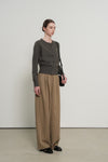 General Idea WOMAN Double Pleat Semi-Wide Slacks
