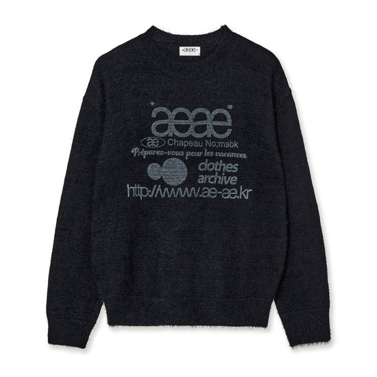 AEAE Web Logo Hairy Knit