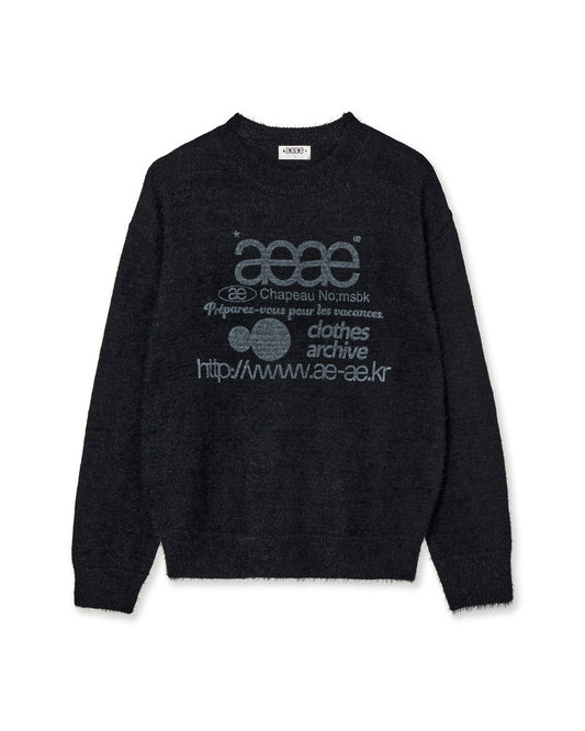 AEAE Web Logo Hairy Knit