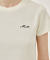 Marithé François Girbaud W SMALL LETTERING SLIM CROP TEE
