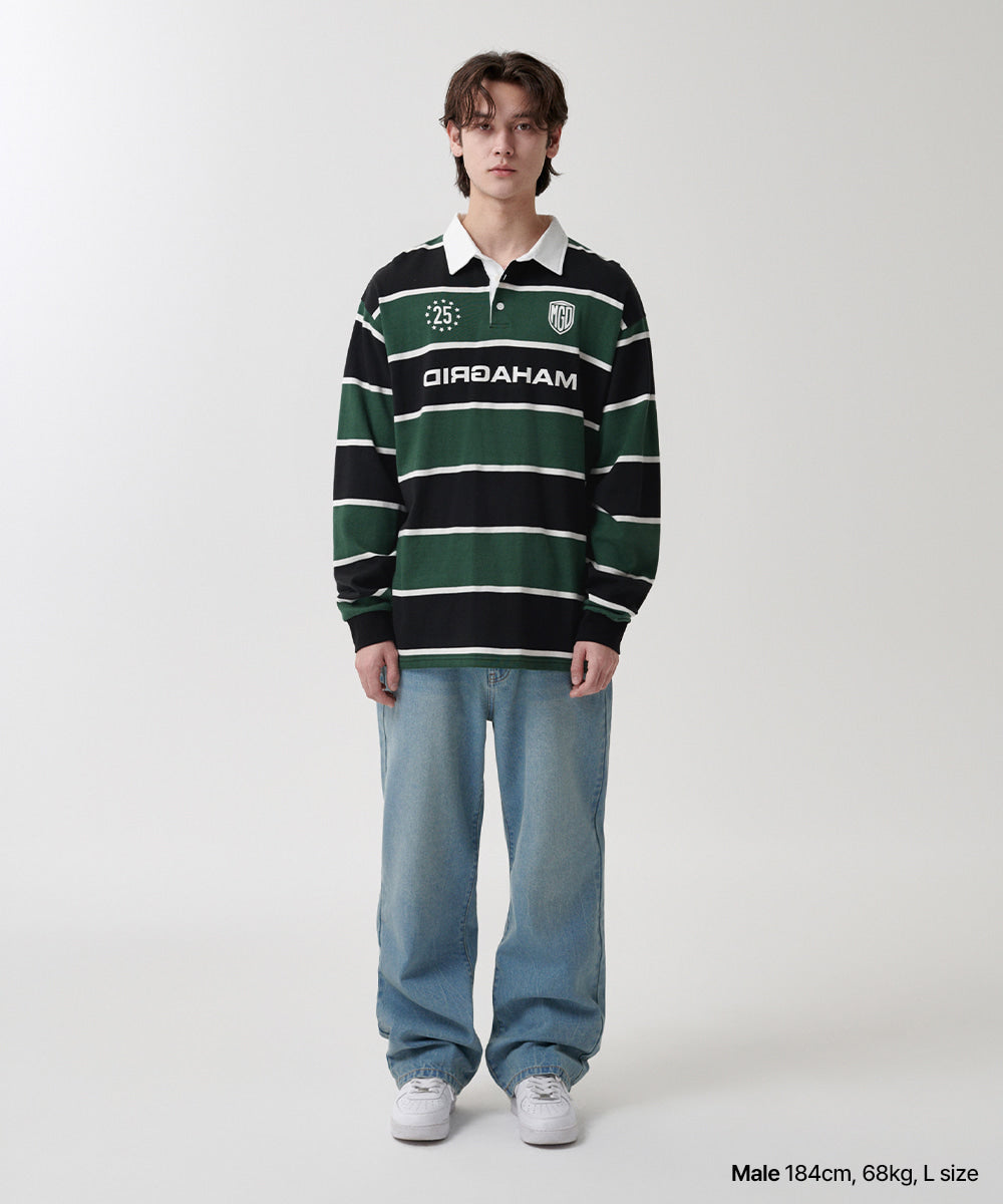 Mahagrid Stripe Rugby Shirt