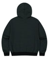 Mahagrid Empty Stripe Zip Up Hoodie Black