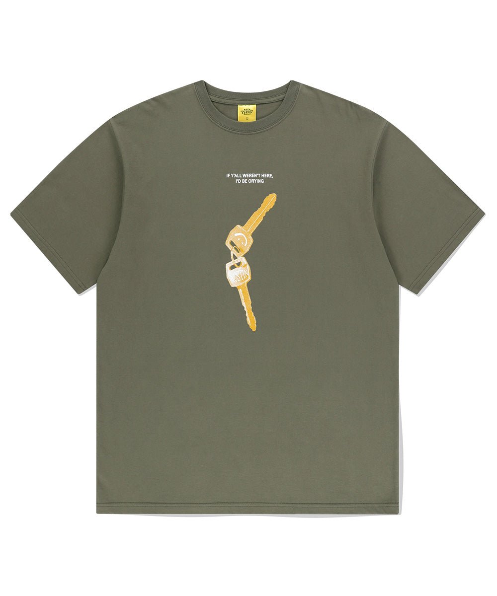 Mahagrid Smiley Key Tee in Khaki