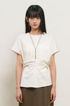 General Idea WOMAN Back Point Drape T-Shirt