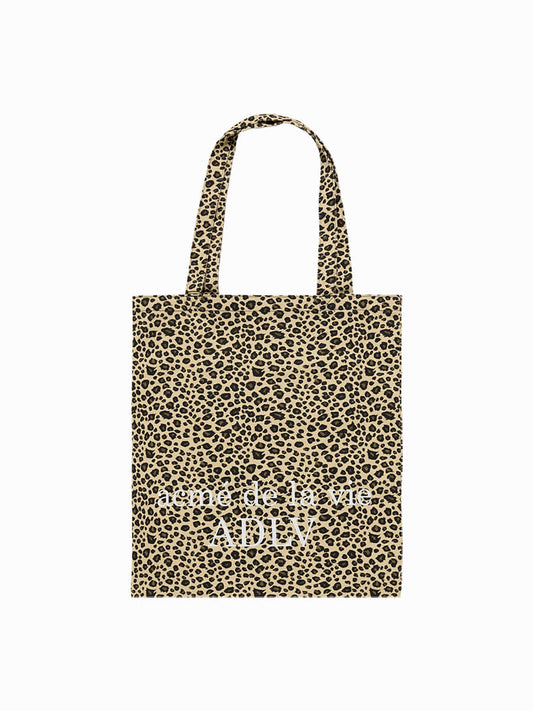 ADLV Leopard Print Basic Logo Eco Bag