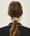 Marithé François Girbaud PEARL SILVER BALL SCRUNCHIE