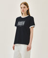 Marithé François Girbaud AEROCOOL CRACK CLASSIC LOGO RINGER TEE brown