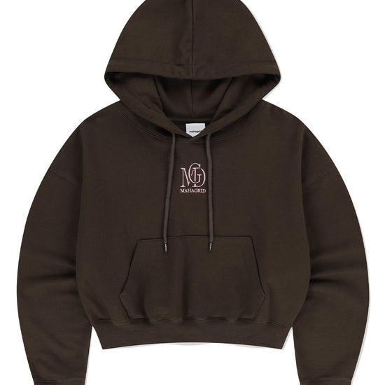 Mahagrid MGD SERIF LOGO CROP HOODIE