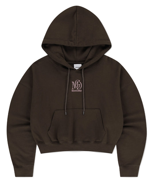 Mahagrid MGD SERIF LOGO CROP HOODIE