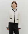 Marithé François Girbaud W Boucle Knit Round Neck Cardigan
