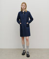 Marithé François Girbaud Women's Denim Long Sleeve Dress Dark Blue