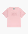 Marithé François Girbaud Kids Classic Logo Dyeing Oversized Tee Light Pink