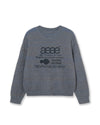 AEAE Web Logo Crop Hairy Knit