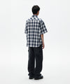 Mahagrid Ombre Check Half Shirt
