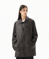 Mahagrid Faux Leather Car Coat