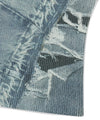 Mahagrid Denim Printed Halter Knit