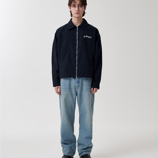 Mahagrid Washed Drizzler Blouson Jacket