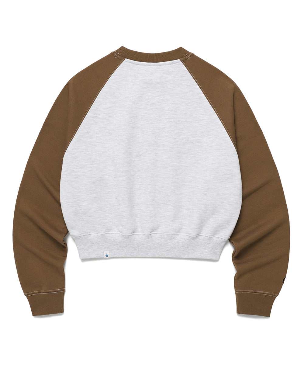 Cavish Women's Raglan Brothers Sweatshirt in Brown