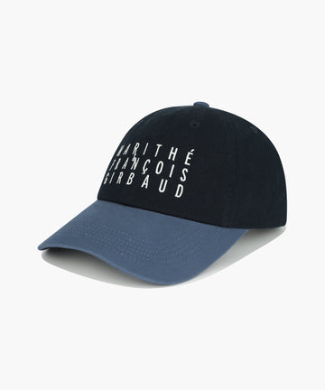 Marithé François Girbaud TYPO LOGO COLOR BLOCK COVERED CAP vintage blue