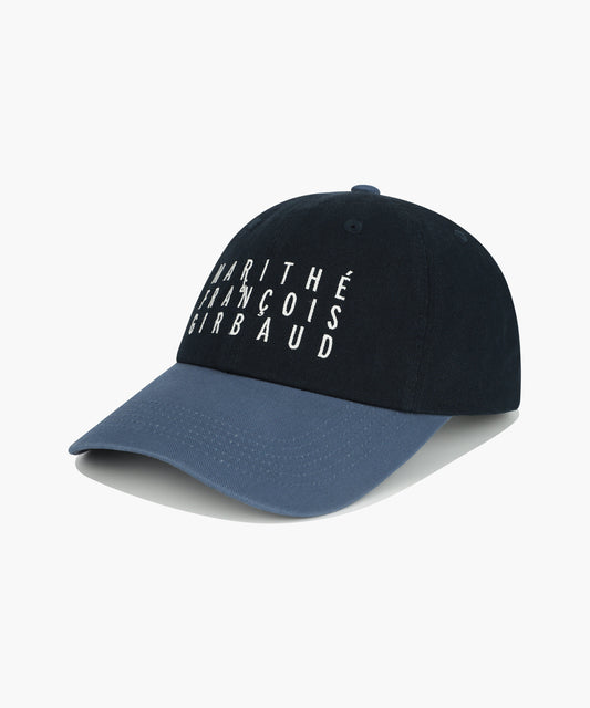 Marithé François Girbaud TYPO LOGO COLOR BLOCK COVERED CAP vintage blue
